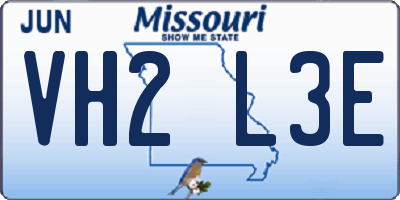 MO license plate VH2L3E