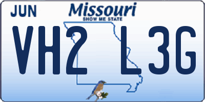MO license plate VH2L3G