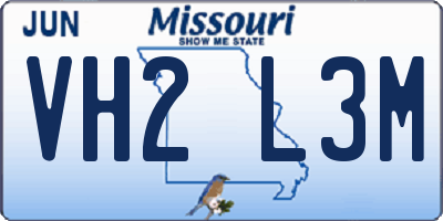 MO license plate VH2L3M