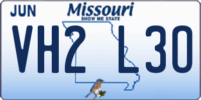 MO license plate VH2L3O