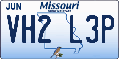 MO license plate VH2L3P