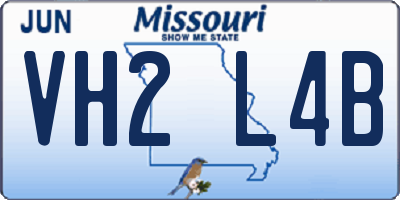 MO license plate VH2L4B