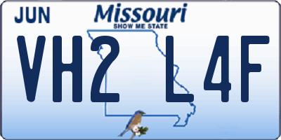 MO license plate VH2L4F