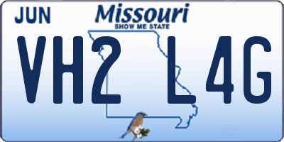 MO license plate VH2L4G