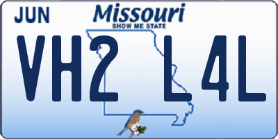 MO license plate VH2L4L