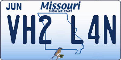 MO license plate VH2L4N