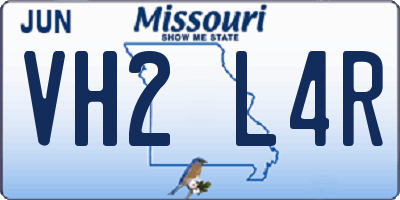 MO license plate VH2L4R