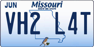 MO license plate VH2L4T