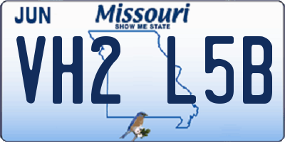 MO license plate VH2L5B