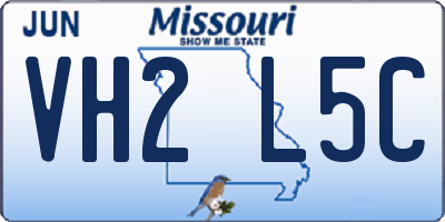 MO license plate VH2L5C