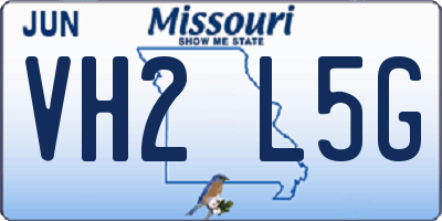 MO license plate VH2L5G