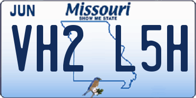MO license plate VH2L5H