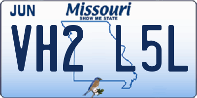 MO license plate VH2L5L
