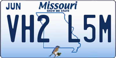 MO license plate VH2L5M
