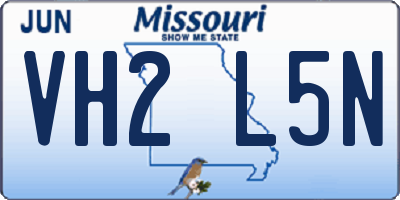 MO license plate VH2L5N