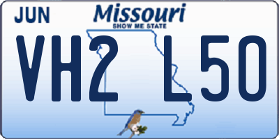 MO license plate VH2L5O