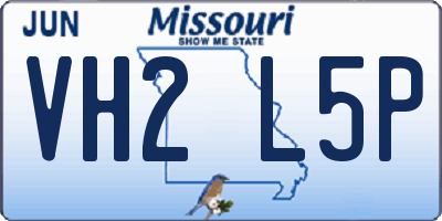 MO license plate VH2L5P