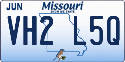 MO license plate VH2L5Q