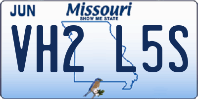 MO license plate VH2L5S