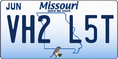 MO license plate VH2L5T