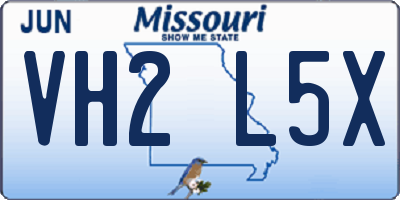 MO license plate VH2L5X