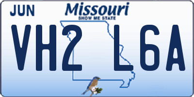 MO license plate VH2L6A