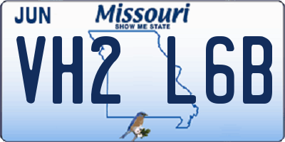 MO license plate VH2L6B