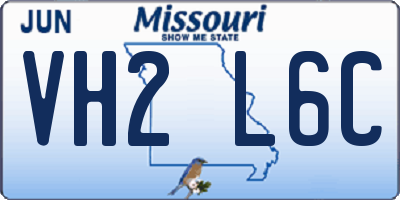 MO license plate VH2L6C