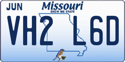 MO license plate VH2L6D