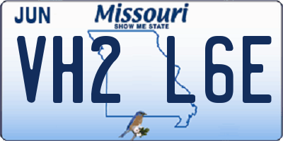 MO license plate VH2L6E