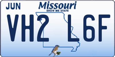 MO license plate VH2L6F
