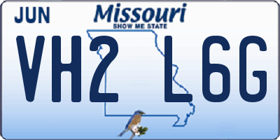 MO license plate VH2L6G