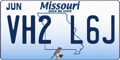 MO license plate VH2L6J