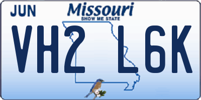 MO license plate VH2L6K