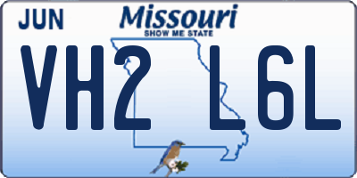 MO license plate VH2L6L