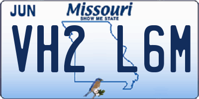 MO license plate VH2L6M