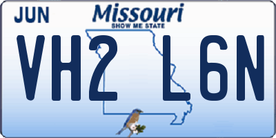MO license plate VH2L6N