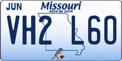 MO license plate VH2L6O