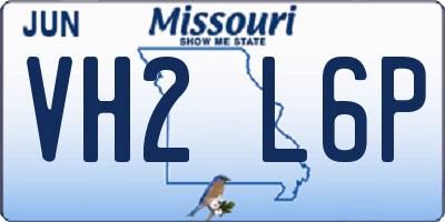 MO license plate VH2L6P