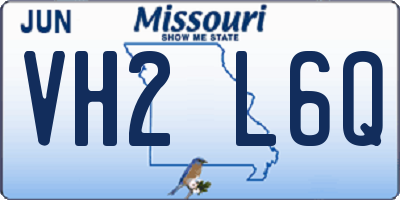 MO license plate VH2L6Q