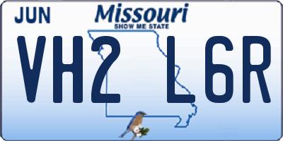 MO license plate VH2L6R