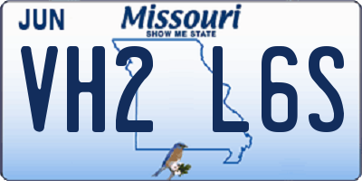 MO license plate VH2L6S