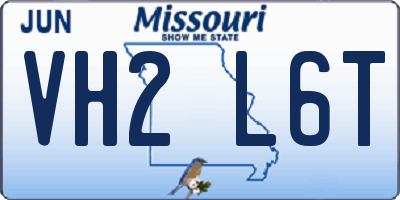 MO license plate VH2L6T