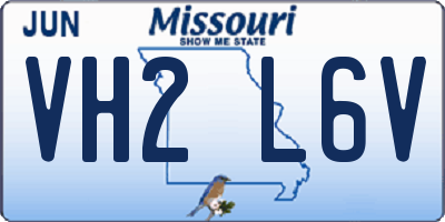 MO license plate VH2L6V