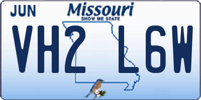 MO license plate VH2L6W