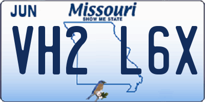 MO license plate VH2L6X