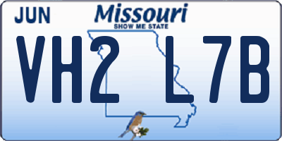 MO license plate VH2L7B