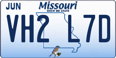 MO license plate VH2L7D