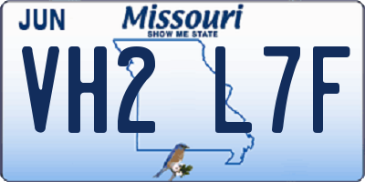 MO license plate VH2L7F