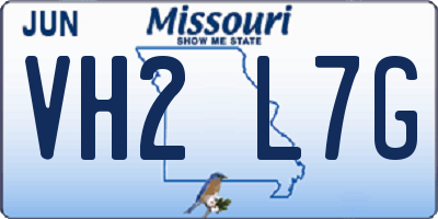 MO license plate VH2L7G